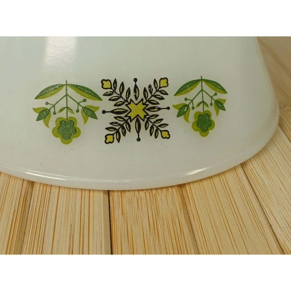 Vintage Fire-King Meadow Green Milk Glass Chili Soup Bowls with Handles Set of 2